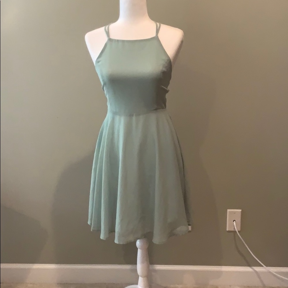 Mint green dress